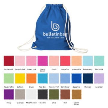 Colored Cotton Drawstring Backpack